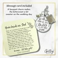 thumbnail image 2 of Gutsy Wedding Bouquet Charm Walk Me Down Aisle Daddy Memorial Silver Tone Goodness Zinc Alloy Metal Findings & Glass Pendant Novelty Charms, 2 of 9