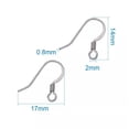 thumbnail image 2 of U8MO 200pcs 304 Stainless Steel Flat Earring Hooks Grooved End Earring Findings 14mm, 2 of 5