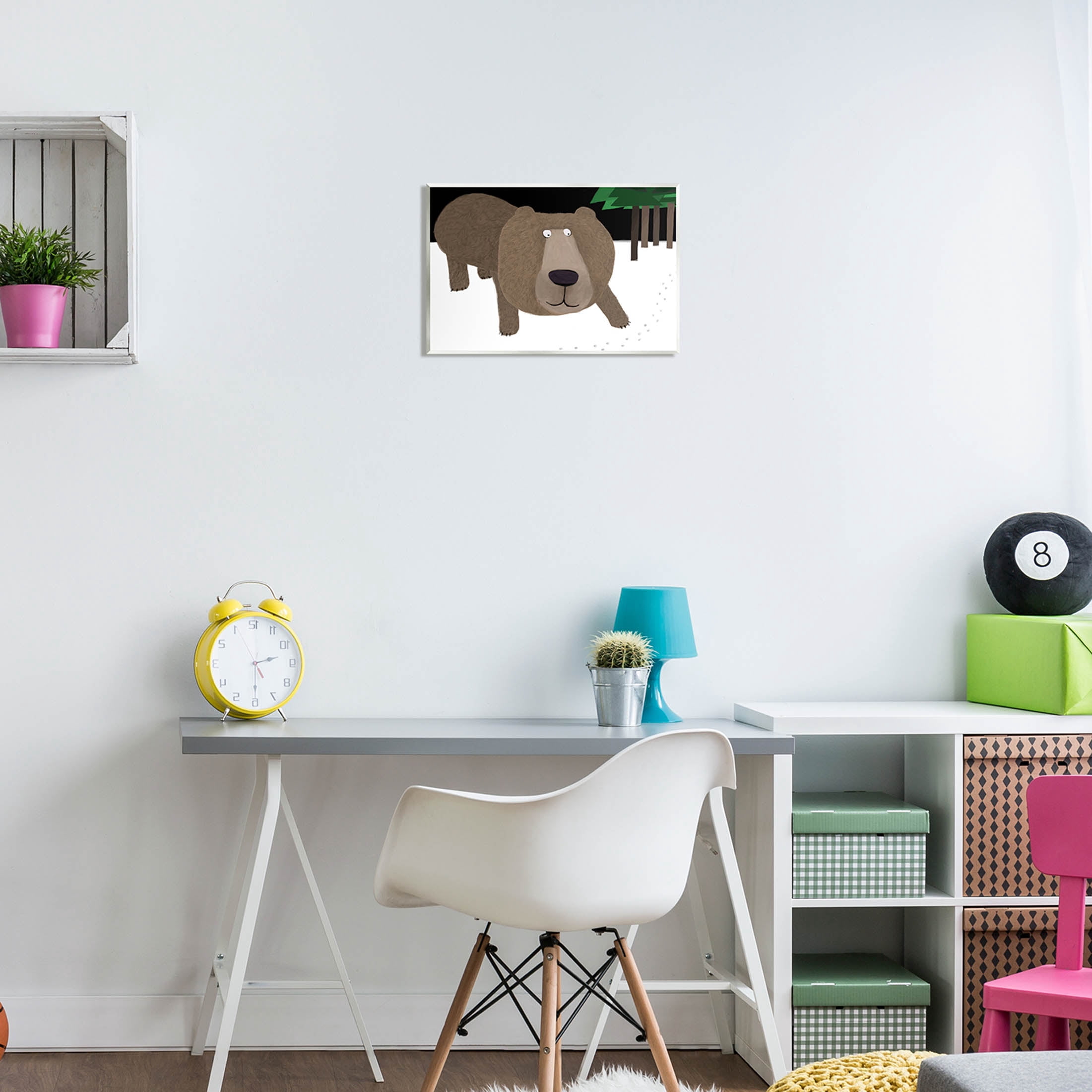 Stupell Industries Happy Winter Bear Paw Prints Graphic Art Unframed Art Print Wall Art, Design by Carla Daly