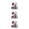 thumbnail image 4 of maskred Résine Noël Scène Neige Maison LED Bureau Ensemble Décoration Village Coloré Lumières Type B 3Set, 4 of 6