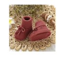 thumbnail image 2 of Generic Children Toddler Boys Girls Booties Sock Shoes Hand Knitting Crochet Boy Girl Cozy Shoes Non-slip Warm Winter Slippers Soft Fuzzy Slippers（3-6 Months Red）, 2 of 4