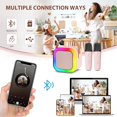thumbnail image 3 of Sueriy Mini Karaoke Machine with Two Wireless Microphones, Portable Bluetooth Karaoke Speaker Machine, Voice Changing Effects & LED Lights, Christmas Birthday Toys Gifts for Girls Boys, 3 of 12