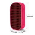 thumbnail image 4 of XMXY Red Tartan Checkered Pencil Case Cute Aesthetic, Portable Pencil Bags with Compartments Zipper Pink, 4 of 7