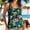 Multicolor, variant on FDGIU Women's Print Tankini Top, Scoop Neck Racerback Loose Fit Swim Top with Contrast Trim for Beach Pool
