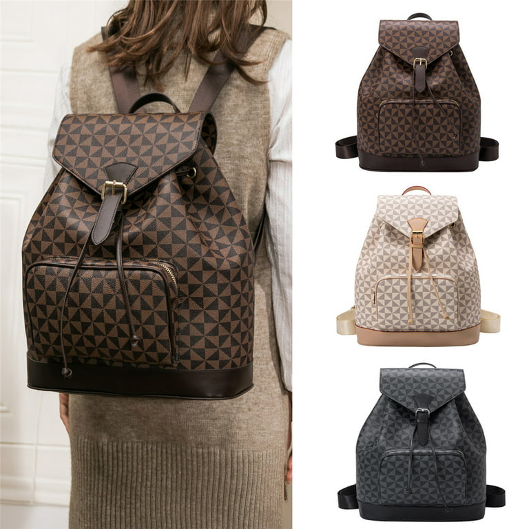 Sexy Dance Checkered Backpack Fashion Classic Large Backpack for College  Students Travel bag Brown Checkered For Xmas Christmas Birthday Gifts 