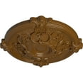 thumbnail image 3 of Ekena Millwork 17 3/8"OD x 1 3/4"P Hamilton Ceiling Medallion (Fits Canopies up to 3 3/4"), Hand-Painted Smokey Topaz, 3 of 6