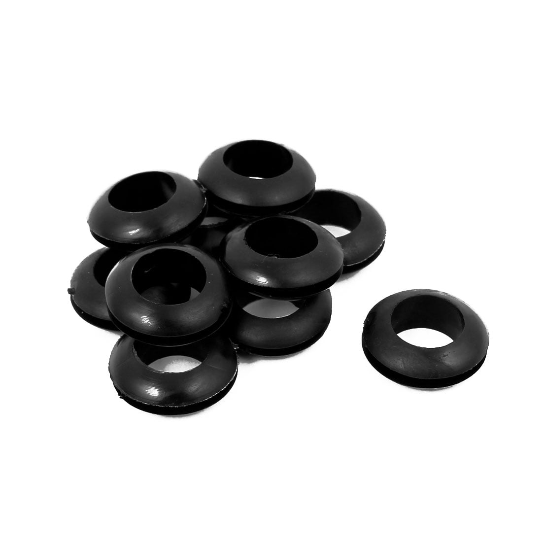 5pcs Black Rubber Closed Blind Blanking Hole Wire Cable Gasket Grommets 14mm