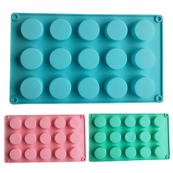 Juliy Cake Mold Round Column Shape Reusable Convenient Demoulding 15 Holes Silicone Cake Mold Baking Tool for Gifts