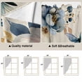 thumbnail image 5 of Vintage Blue Floral Swag Valances for Windows, Kitchen Window Curtains Over Sink, Butterflies Watercolor Flower Linen Window Treatment Curtains for Living Room/Bedroom Curtains 2 Panel Sets 36"x45", 5 of 8