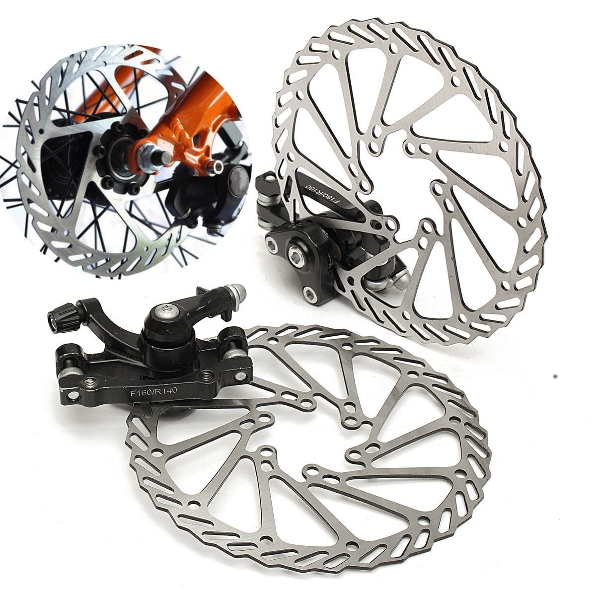 2pcs Velo MTB Frein a Disque Mecanique Kit Frein avant et Arriere avec Rotors G2 pour Velo de Montagne 160mm Walmart