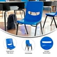 thumbnail image 3 of BizChair Heavy-Duty Flex Comfort Classroom Stack Chair with Powder-Coated Frame and Navy Ergonomic Back and Seat, 3 of 10