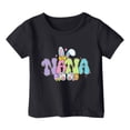 thumbnail image 4 of PMVFHDE Hauts Tendance pour Filles T-Shirts Graphiques pour Filles Hauts pour Filles T-Shirts Mignons Tendance pour Filles Enfants Pâques T-Shirt Graphique Mignon Col Rond Manches Courtes Été T-Shirt Noir, 3-4 Ans, 4 of 4