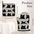 thumbnail image 4 of Black Cat Oven Mitts and Pot Holders Kitchen Cooking Gloves 2 Pcs Set Heat Resistant Pad for Baking BBQ Home Decor, 4 of 6
