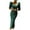 Green, variant on Njagoc3 Womens Long Sleeve Square Neck Sequin Bodycon Dress, Party & Cocktail Outfit, Midi Length, Sparkly Design, for Night Celebrations