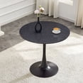 thumbnail image 3 of S-HOME Round Dining Table with Metal Pedestal and Thickened Tabletop 31.5 Inch Ideal for Kitchen and Living Room，Black+Gery, 3 of 11