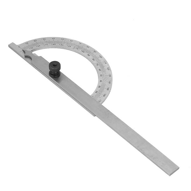 Chrome-plated carbon steel rotary protractor, measuring ruler 80 x 120 mm
