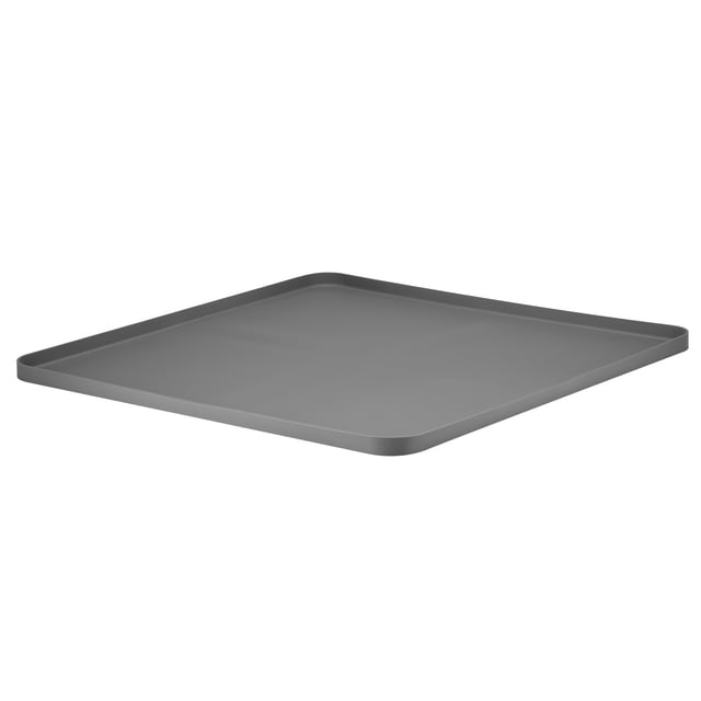 Alfombrilla de Silicona para Mini Nevera con Bordes Elevados, Protector de Piso para Refrigerador, Bandeja de Goteo para Mini Nevera, Gris