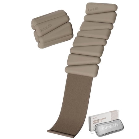 kure.fit Wrist and Ankle Weights for Women, Pilates Weighted Bangles for Home Workouts, 1 lb Each, Set of 2