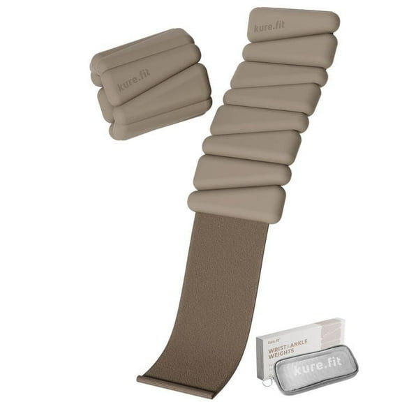 kure.fit Wrist and Ankle Weights for Women, Pilates Weighted Bangles for Home Workouts, 1 lb Each, Set of 2