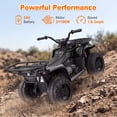 thumbnail image 6 of Funcid 24V Kids ATV, Ride on Toys for Toddlers with 2 Speeds, 4 Wheeler Electric Car, Ride on Car with Storage Spaces, Spring Suspension, Bluetooth Music, LED Lights, Black, 6 of 8