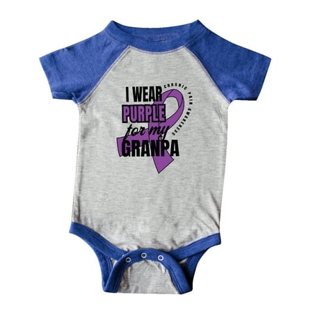 

Inktastic Chronic Pain I Wear Purple For My Granpa Gift Baby Boy or Baby Girl Bodysuit