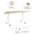 thumbnail image 2 of Scranton & Co Engineered Wood 72-inch Trapezoid Modular Conference Table in Elm, 2 of 8