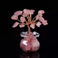 thumbnail image 1 of Quartz Natural Gemstone Crystal Money Tree Good Luck Prosperity Feng Shui Tree, 1 of 4