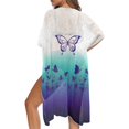 thumbnail image 5 of HELLHERO Butterfly Bathing Suit Cover Up Polyester Short Sleeve Free Size Long Kimono Swimsuit Cover Up for Womens, 5 of 5