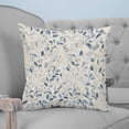 thumbnail image 4 of 18x18 Pillow Covers Set of 2, Blue Botanical Throw Pillow Covers Decorative Couch Cushion Case, Farmhouse Spring Summer Plant Microfiber Square Pillowcases for Bedroom Car Living Room, 4 of 7