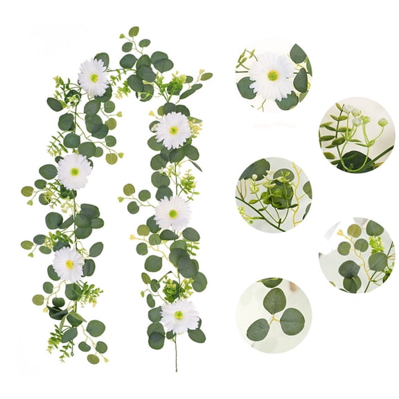 Knubmt 70" Artificial Eucalyptus Garland Fake Floral Garlands Greenery Vine for Indoor Outdoor Party Wedding Decoration