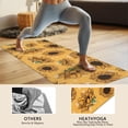 thumbnail image 4 of Yellow Black Polka Dot Sunflower Pattern Hot Yoga Mat Towel Non Slip for Hot Yoga - Quick-Drying Yoga Mat Cover with 4 Corner Pockets with Travel Bag - Hot Yoga Towel Non Slip 70"x26", 4 of 6