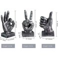 thumbnail image 3 of Decoraciones de plata del hogar de la oficina de la resina de la estatua del dedo de la decoración de la escultura de la mano, dedos aceptables, 3 of 4