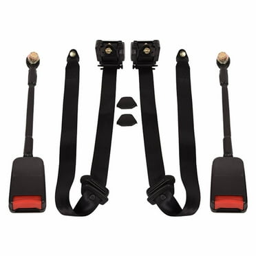 Teledu 2 Set Universal Adjustable Retractable Safety 3 Point Car Seat Lap Belt Kit