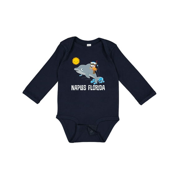 Inktastic Naples Florida Vacation Boys or Girls Long Sleeve Baby Bodysuit
