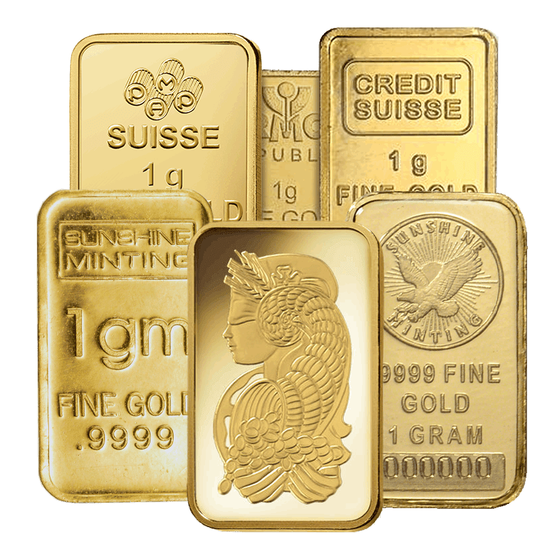 1 Gram Fine Raw Gold Bar-Random Mint (Varied Condition, Any Mint)