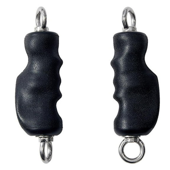 A Pair Cable Machine Attachment Gym Handles Tricep Rope Pull Down Attachment
