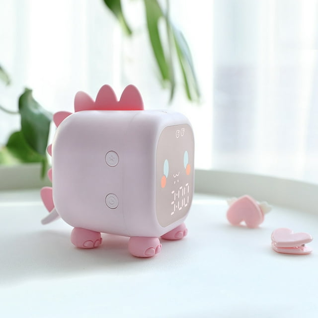 Despertador para niños Lindo Dinosaurio Despertador Digital para niños Reloj de Noche Entrenador de sueño para niños Luz de Despertador y luz Nocturna Jadeshay A