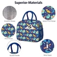 thumbnail image 4 of Womens DarkBlue Cartoon Dinosaurs Pattern Lunch Box for Work,Insulated Lunch Bag for Women,Loncheras Para Mujer,Leakproof Adult Lunch Bag for Work,Beach,Travel,Picnic,Camping, 4 of 7