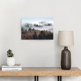 thumbnail image 6 of Misty Forest Canvas Wall Art: Foggy Mountain Landscape Picture Modern Pine Tree Photographic Prints Nature Smoky Scenery Painting Artwork for Bedroom, 6 of 6