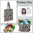 thumbnail image 2 of Vintage Style Reusable Shopping Tote Bag - Foldable Eco-Friendly Grocery Bag with Large Capacity 16x15 for Travel & Beach, 2 of 6