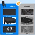 thumbnail image 4 of JIATER Chair Covers for Dining Room Stretch Washable Chair Slipcovers Protector Set of 6,Black, 4 of 7