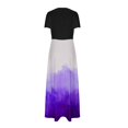 thumbnail image 3 of Vestido Corto de Verano de la Moda de las Mujeres Impreso de Manga Corta Cuello Redondo Tobillo de Longitud Vestido Casual, 3 of 6