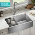 thumbnail image 3 of KRAUS Kore 33" Farmhouse Workstation 16 Gauge Single Bowl Stainless Steel Kitchen Sink with Accessories, 3 of 8