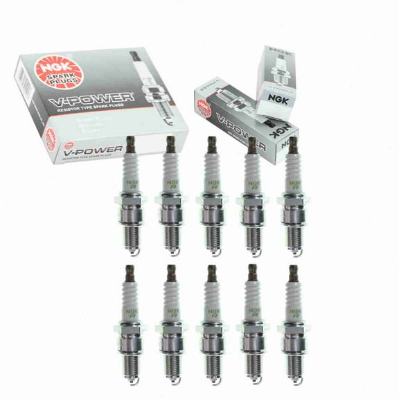 10 pc NGK 1233 V-Power Spark Plugs for 09482-00219 09482-00504 1765068 1765096 1765125 1765151 3027 3028 3031 90048-51047-000 90048-51048-000 90048-51054-000 90793-20043 90793-20065 90919-01061-000
