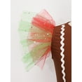 thumbnail image 6 of Aislor Girls Christmas Costume Fly Sleeves Ballet Dance Tutu Dress Stage Performance Brown 8, 6 of 7