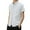 White, variant on Men's Short Sleeve Oxford Shirt Button down Collar Shirts with Pocket Summer Slim Blouses M-4XL