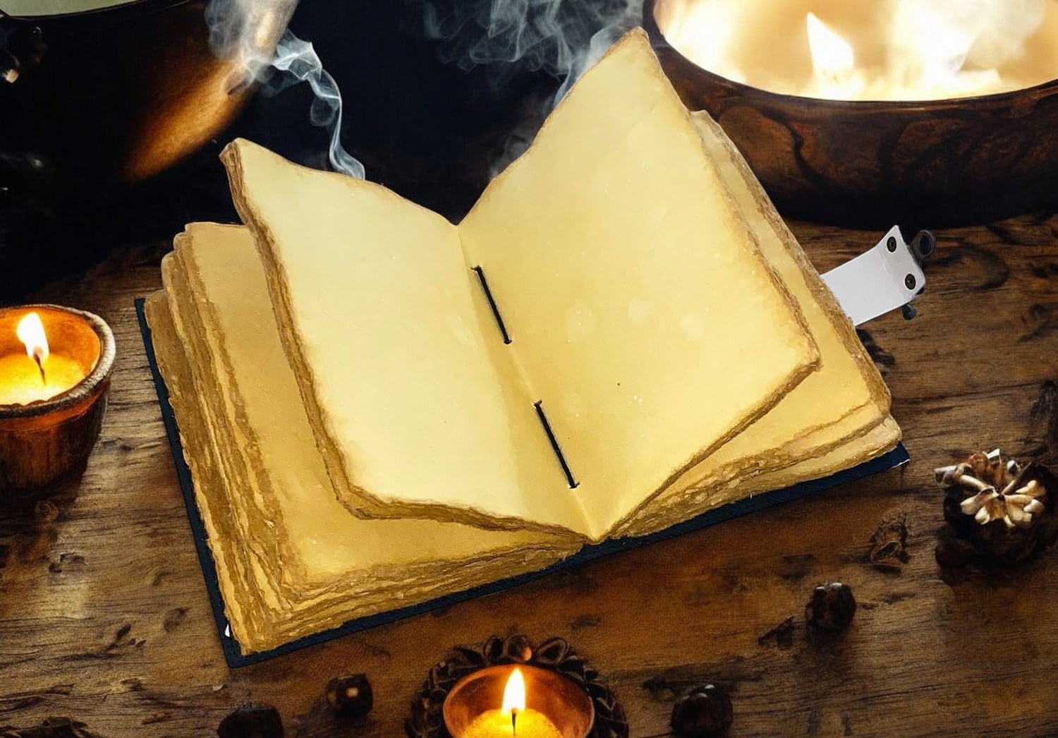 Blank Spell Book of Shadows Journal Grimoire Moon Phases Prayer Pagan Antique Witchcraft Supplies Wiccan Notebook Daily  7x5 inch 200 Pages