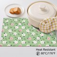 thumbnail image 5 of Placemat, Pioneer Flower Floral Print Pattern Place Mats Table Mat Set Of 2, PVC Washable Placemats for Party Kitchen Dining Decoration, 18x12 Inch, Fade Resistant, 5 of 6