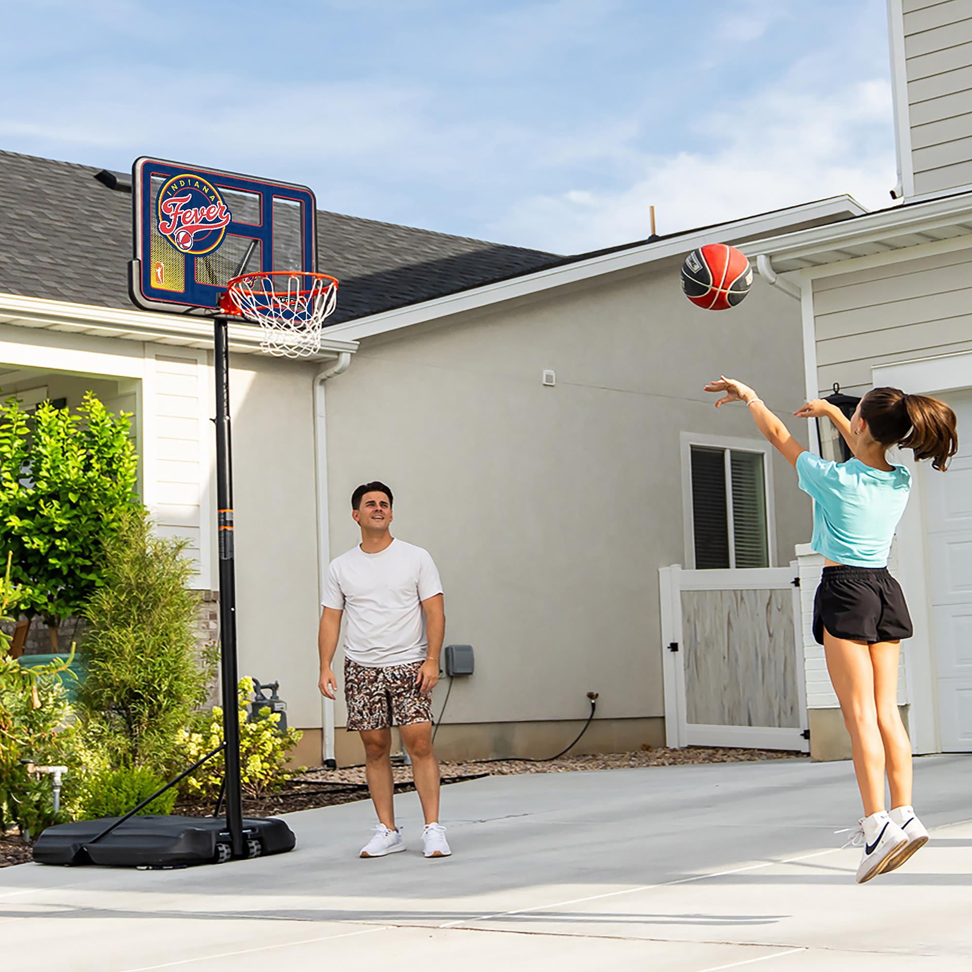 Lifetime WNBA Indiana Fever 44" Portable Basketball Hoop with Wheels - 7.5 to 10 Ft Adjustable Height