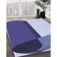 thumbnail image 3 of Ahgly Company Machine Washable Indoor Rectangle Transitional Blue Angel Blue Area Rugs, 7' x 9', 3 of 7